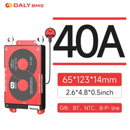 Daly BMS อัจฉริยะ60A 40A 8S 16S 24V 48V โมดูลบลูทูธปรับสมดุล5A 4.3นิ้วแบตเตอรี่ลิเธียมไอออน Lifepo4 