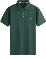 MMLLZEL Cotton Business Lapel Polo Shirt Short-sleeved T-shirt Men's Summer Solid Color (Color : D, Size : XXL code)