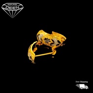 SMS DEEN Clip Earrings, ±2.6GM - Gold 916 Emas - Subang Katup  (Info: ±1.1x0.5CM - 2.64GM)