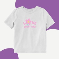 PREMIUM UNISEX CHILDREN'S T-SHIRT 1-10 YEARS COTTON COMBED LOVE FLAWER PICTURE BY DOMINIC