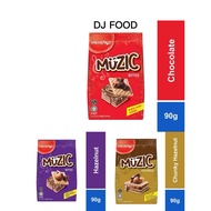 (Unit) Munchy's Muzic Wafer Bites ( 90g ) Chocolate / Hazelnut / Chunky Hazelnut