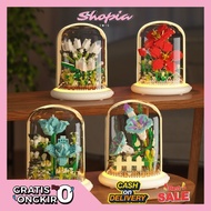 9.9 Flower Building Blocks Girls Toys Blocks DIY Flower LED Stacking Blocks Valentine's Day Gift