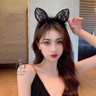 Bunny Lace Headband Rabbit Bell Headband/ Black Lace Bell Bunny Headband/ Rabbit Lace Headband