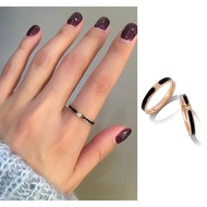 4s Grosir Solo || Cincin Titanium Wanita model korea Aksen permata Terlaris Anti Karat&Luntur