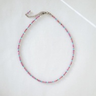 薰衣草色 流行 磷灰石 項鍊 珠飾項鍊 天然石項鍊 不鏽鋼項鍊 التركواز 項鍊