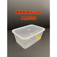 [ABBAware] A1000 - Rectangular Disposable Plastic Container With Lid - Plastik Kontainer Makanan