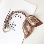 9 ️ ⃣ Evelyn Hand Chain Bag Strap Short High-End Chain Silk Scarf Braided diy Decorative Chain Bag C