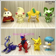 8ชิ้นโปเกมอน Pikachu สีม่วงสีแดง Sprigatito Fuecoco Quaxly Koraidon Miraidon พีวีซีรุ่นของเล่นสำหรับ