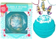 ▶$1 Shop Coupon◀  Mermaid Bubble Bath Bomb for Girls with SurP.R.Ise Kids Necklace Inside by Two Sis