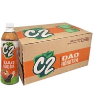 THÙNG 24 CHAI TRÀ XANH C2 VỊ ĐÀO x 500ml