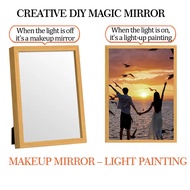 DIY Makeup Mirror Magic Light Painting Photo Frame, DIY Night Light, Creative Frame Ornament, Perfec