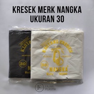 Kantong Plastik/Kantong Kresek/Kantong Kresek Tipis/Kantong Kresek Merk Nangka Hitam Putih Ukuran 30