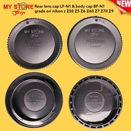 Body cap camera & rear lens cap cover lens grade ori logo nikon Z series ZFC Z5 Z30 Z50 Z6 Z6II Z7 Z