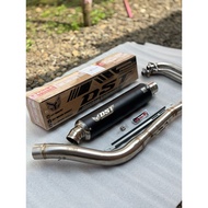 knalpot dst racing Z1 black coating long 35cm full system bending all 250cc motorbikes 2 cylinder in