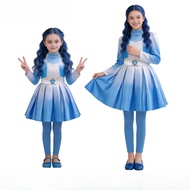 Evie Wonderland Dress from Descendants 5 - Bright Blue Cosplay Costume