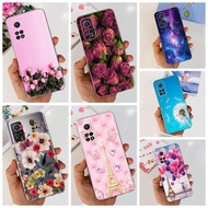 Xiaomi Mi 10T 5G Casing 10T Pro 5G Cute Fashion Luxury Flowers Cat Painted Shockproof Bumper Cover Xiaomi Mi 10T Pro 5G Phone Case Clear TPU