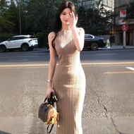 Taiwan Shipping Free Shipping [Fart Shop ]~Warm Run Ruyu~Slim-fit Hip-packed Long Skirt Pure Desire 