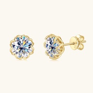 Shiny 4ct 2ct Earring Real Moissanite S925 Sterling Silver Bud White D Color Moissanite Diamond Earr