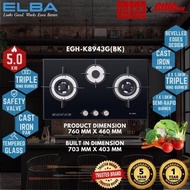 ELBA 3 BURNER BUILT-IN HOB EGH-K8943G(BK)