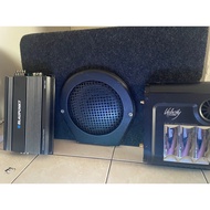 subwoofer and two amp