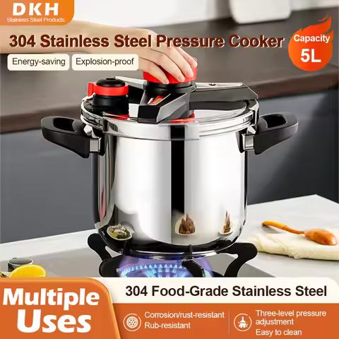 Fenghui 5L 304 Stainless Steel Pressure Cooker CE Certification Explosion-Proof Pot Compatible with 