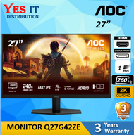 AOC MONITOR Q27G42ZE (Screen size (inch) 27 / Panel resolution 2560x1440 / Max Refresh rate 260HZ / 