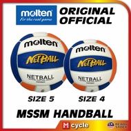 [100% Original] Molten Netball SN58MX Pink Size 5 SN48MX Size 4 Bola Jaring Competition Games Match 