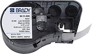 【中古】【輸入品・未使用】Brady M-11-499 Nylon Cloth B-499 Black on White Label Maker Cartridge%カンマ% 3/4 Width x 