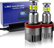 Apmatauto 120W H8 LED Angel Eye Halo Bulb Light 6000K White Replacement for BMW E90 E92 E70 E71 E82 