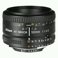 Lensa Kamera Nikon AF 50mm F1.8 for D40 D40X D50 D60 D70 D70s D80 D9