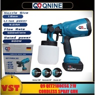 Q9 21V CORDLESS SPRAY GUN | 800W & 800ml Electric Paint Sprayer | QET2180CSG QNINE