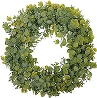 ORFOFE Wreath Vivid Garland Outdoor Home Decor Green Front Door Decorations Dinning Table Decor Outdoor Leaf Garland Plant Decor Outdoor Table Decor Christmas Plastic Bay Leaf