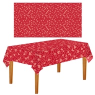 TRADER พลาสติกทำจากพลาสติก ผ้าปูโต๊ะวันวาเลนไทน์ กันน้ำกันน้ำได้ สีแดงเเดง ผ้าปูโต๊ะใช้แล้วทิ้ง การ์ตูนลายการ์ตูน ตกแต่งโต๊ะ ที่คลุมโต๊ะ วันวาเลนไทน์