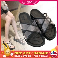 GRIMO Malaysia - Transparent X-X-X Lino Sandal Kasut Shoes Flat Lelaki Boys Perempuan Lady Girl Wanita Woman Casual Lawa Cantik Comfort Selesa Outdoor Gift Hadiah Korea Japan New March 2020 ks06682