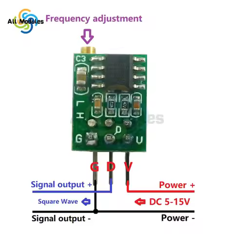 1Hz-6Khz Adjustable signal generator Square Wave generator Module Frequency adjustable signal genera