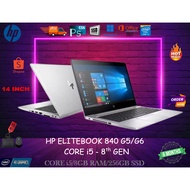 HP ELITEBOOK 840 G5/G6 ULTRABOOK-CORE i5 8th GENERATION/ 8GB RAM 256GB SSD/WARRANTY 6 MONTH/FREE BAG