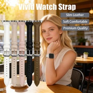 For 42mm IWatch Series 10 Strap Iatch Slim Bracelet Leather Vivid
