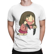 Cartoon【Azumanga Daioh 】graphic 100%cotton O-neck red T-Shirt for men