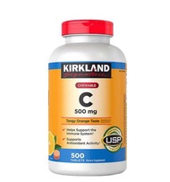 Kirkland Signature, Vitamin C Chewable 500 mg, 500 Tablets 美國Kirkland 咀嚼片維他命C 500毫克 500片