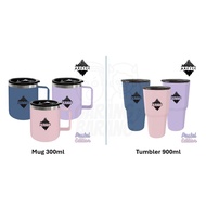 Arctic Mug 300ml / Tumbler 900ml Pastel Edition | Soft-touch premium protective coating | Fully sealed Non-Spill Lid