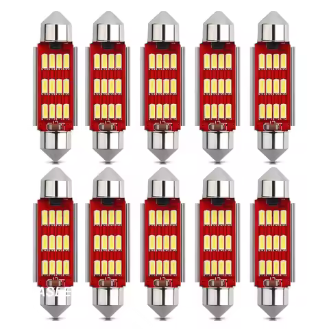 10pcs Canbus IC Error Free C5W C10W LED Bulb 31 36 39 41mm Interior Reading Light Festoon Dome Licen