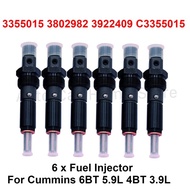 6 PCS 3355015 3802982 3922409 C3355015 Fuel Injector For Cummins Diesel Engine 6BT 6BTA 5.9L 4BT 3.9