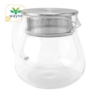 Heat Resistant Coffee Pot Hand Brewing Coffee Pot Steel Cover Transparent Sharing Pot Glass Brewing 
