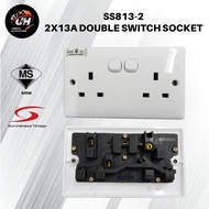 SS813-2 2X13A DOUBLE SWITCH SOCKET (1002272)