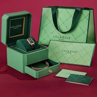 Lola rose Small Green Watch Watch Female Suit lola New Style Small Gold Watch Square British Starry 