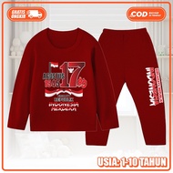 MERAH Baju 17 August Girls Stlan Merput 7 8 Years Indonesia Red and White Suit Age 1-12 Years Girls 