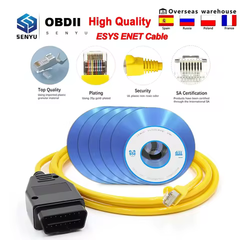 ESYS ENET Cable Refresh Hidden Data ICOM Coding ECU Programmer OBD OBD2 Scanner Car Diagnostic Auto