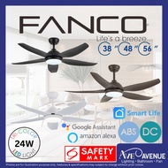 FANCO Galaxy-5 DC Motor Ceiling Fan with 3 Tone LED Light Kit and Remote Control or Smart Wifi