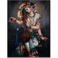 Indian Posters Goddess Saraswati Painting Living Room Decor Room Decor Home Wall Decor