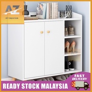 2 door shoe cabinet / storage cabinet / console cabinet - Oak/ White / rak kasut / almari kasut bertutup